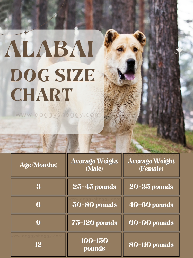 Alabai Size Chart